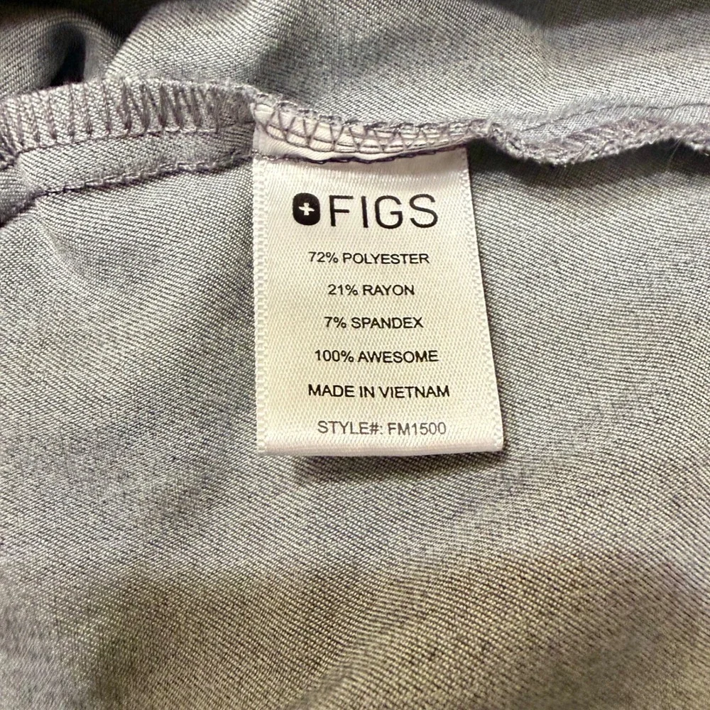 FIGS Leon Scrub‎ Top Mens Medium Gray V-Neck Technical Collection FM1500 Pocket